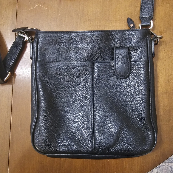 Lodis Black Textured Leather Bag with Gold Zipper - Picture 5 of 5